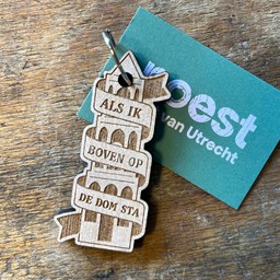 Toon details voor Sleutelhanger 'Als ik boven op de Dom sta' | Noest Afbeelding van Sleutelhanger 'Als ik boven op de Dom sta' | Noest