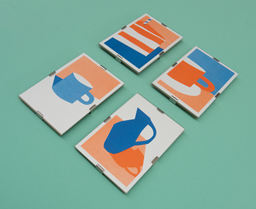 Afbeelding van Riso miniprints 'High Tea' (set van 4) | Studio Bea