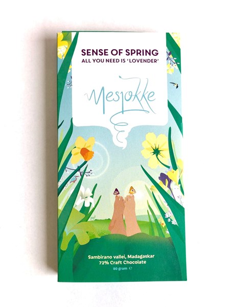 Afbeelding van Chocoladereep 'Sense of Spring' (80g) | Mesjokke